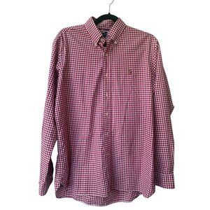 Ralph Lauren Mens Plaid‎ Check Button Down Shirt Size M Cotton Logo Pony Preppy